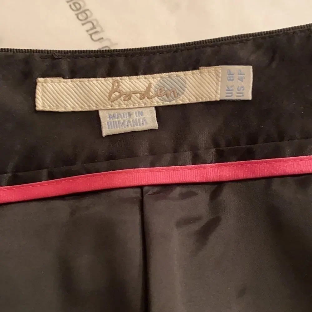 Boden A-Line Pencil Skirt Tweed Wool Blend Black‎